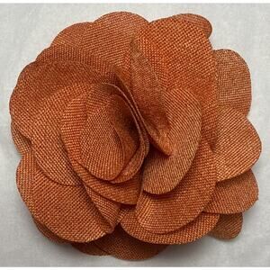 Vintage Burnt Orange Floral Clip/Brooch PB146